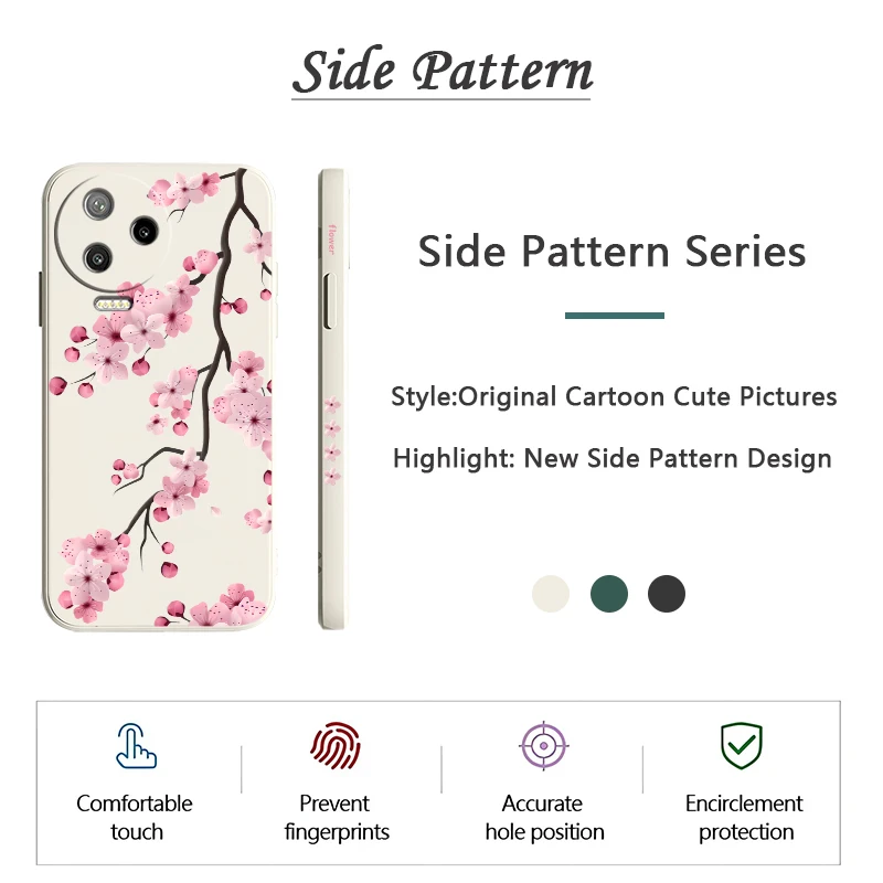 Фото Чехол для телефона с рисунком цветов для Infinix Note 60 Pro Edge 12 G88 G96 11 10 Pro 50 Pro Plus 30, противоударный матовый силиконовый мягкий чехол №2