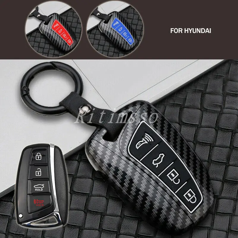 Силиконовый чехол для автомобильного ключа из углеродного волокна Чехол