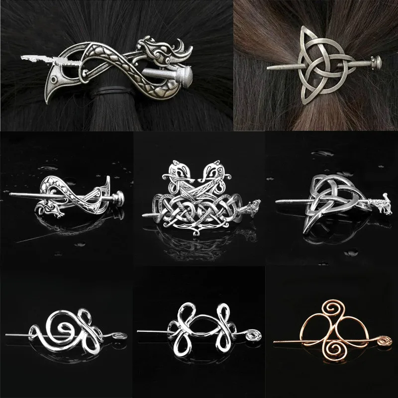 

Viking Hairpins Celtics Knots Crown Runes Hair Clips Stick Slide Nordic Mythology Hair Jewelry Hair Ornaments Hair Accessories