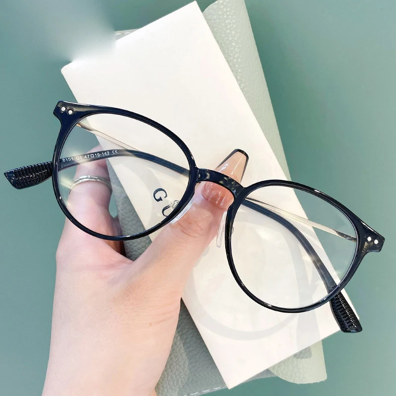Оптические очки по рецепту женские модные круглые в стиле ретро ультра тонкие