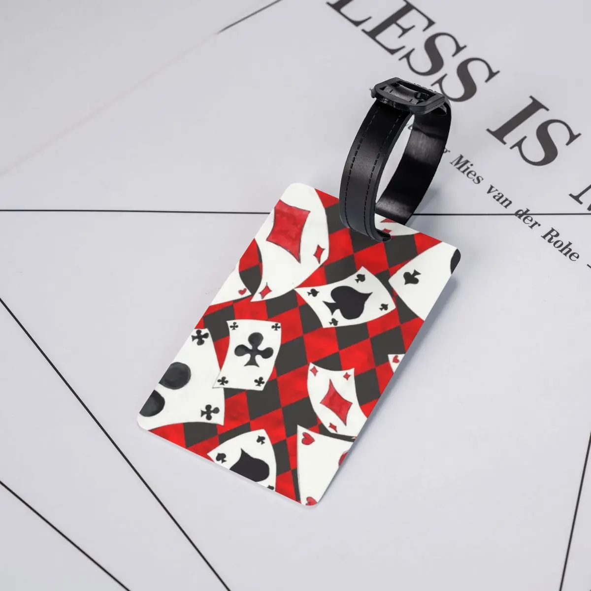 Пользовательские классные покерные игральные карты шаблон бирки для багажа