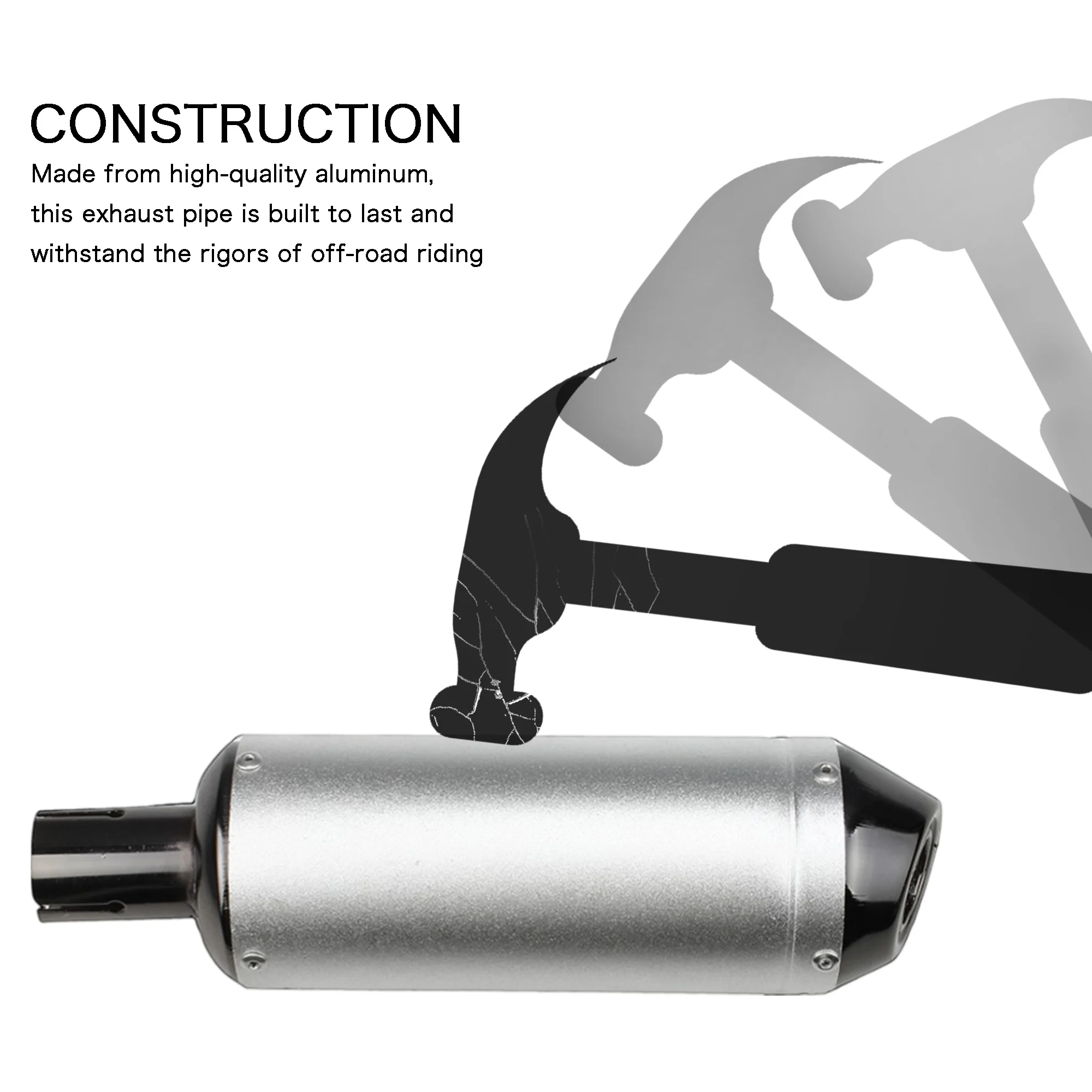 Выхлопной глушитель для мотоцикла 28 мм модель 110 125cc 150cc внедорожник квадроцикла