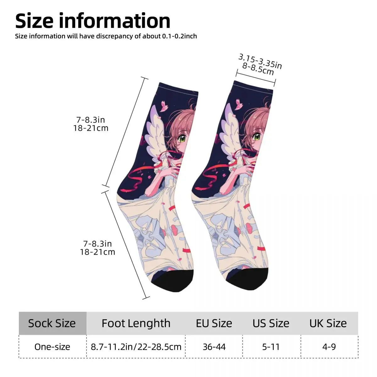 Носки Cardcaptor Sakura с волшебным сердцем Ангела Мужские Женские модные носки из