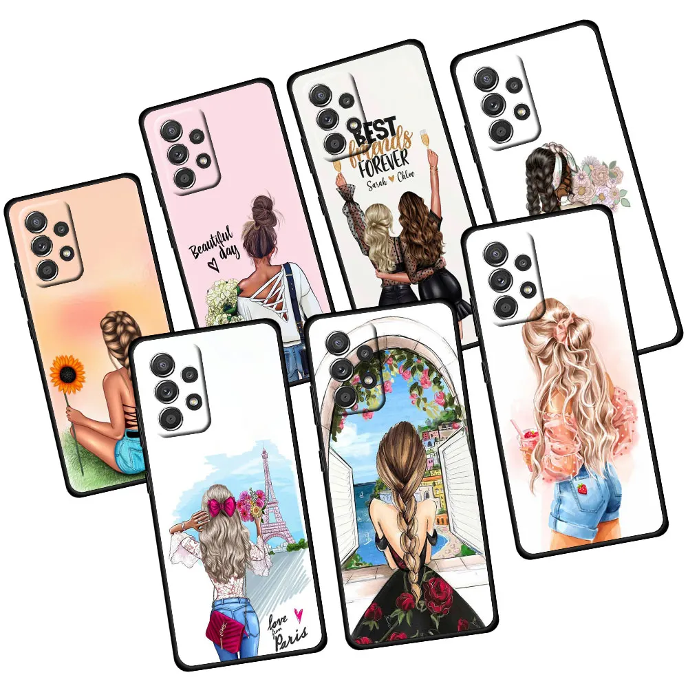 

Phone Fashion Girl Background Shockproof Coque Silicone Case Funda for Samsung Galaxy A21s A50 A72 A32 A12 A51 A52 A20e A20s