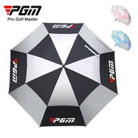 pgm double golf two color umbrella for fishing waterproof sun protection fiberglass straight accessories golf umbrella ys003