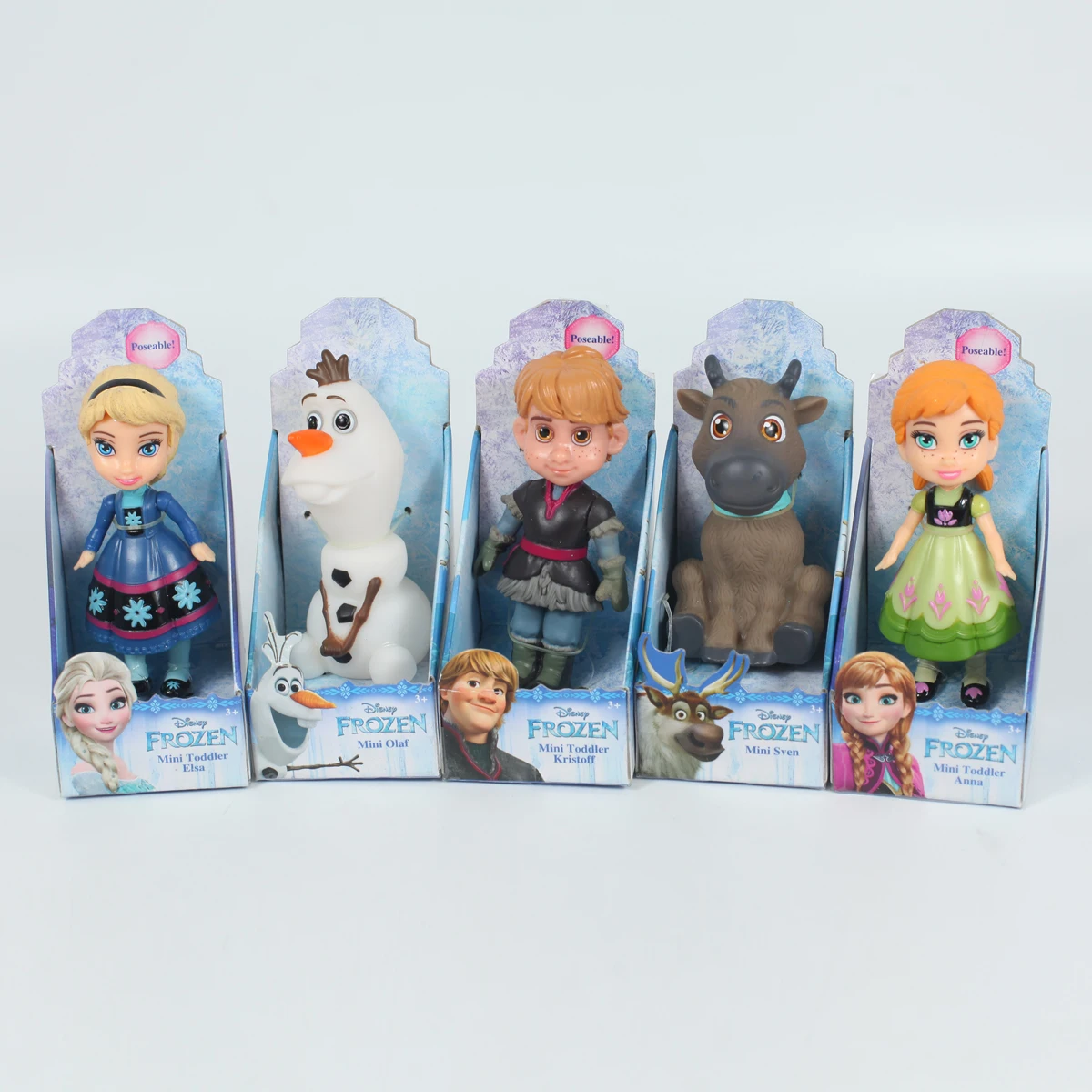 Disney Frozen Mini Toddler Elsa Anna Kirstoff Olaf Sven Kawaii Cute Doll Gifts Toy Model Anime Figures Collect Ornaments