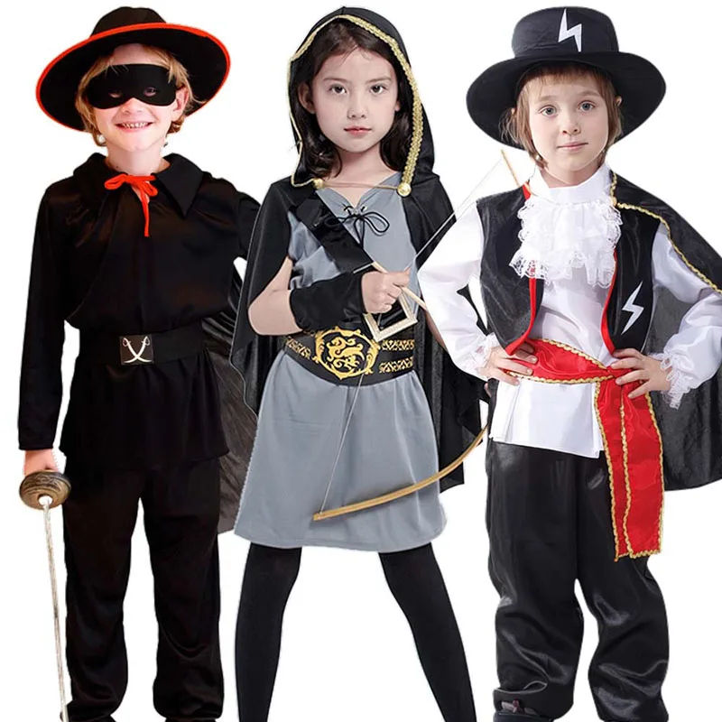 

Kids Knight Robe Cosplay Warrior Wizard Costumes Soldier Gladiator No Weapon With Cape Purim Carnival Party Masquerade