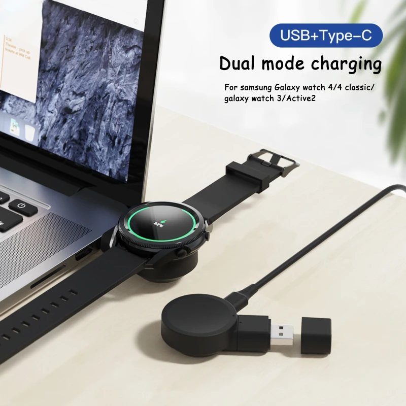 

Power Adapter Charger Portable Stand Base USB Charging Cable for Galaxy Watch 4/4 Classic/3/Active 2 Smart Watch Cradle