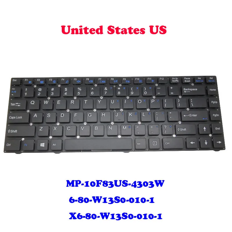 Клавиатура для ноутбука CLEVO W130EV W130EW W130HU W130HV W130SV немецкий GR Французский FR