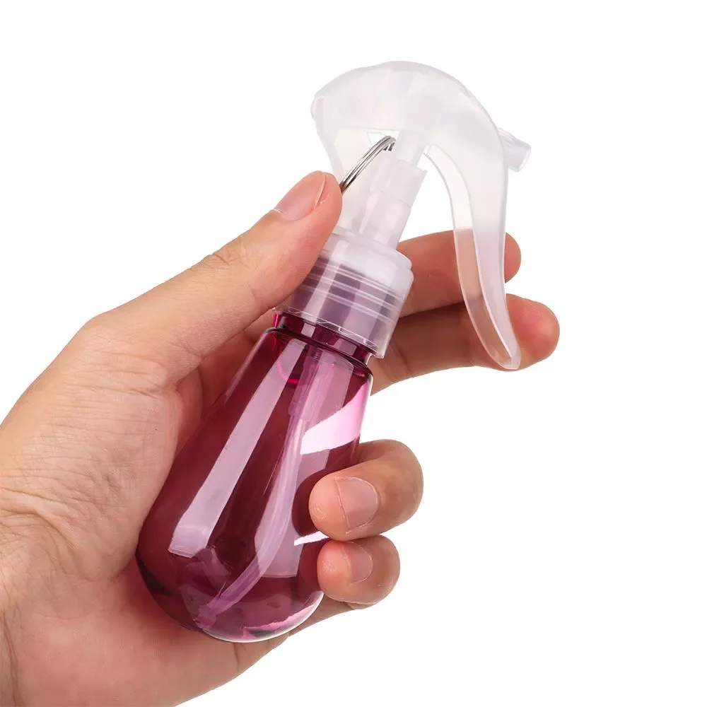 

60ml Reusable Hook Bottle Portable PET Spray Gun Spray Alcohol Hand Sanitizer Holder Keychain Carrier Travel Accessories