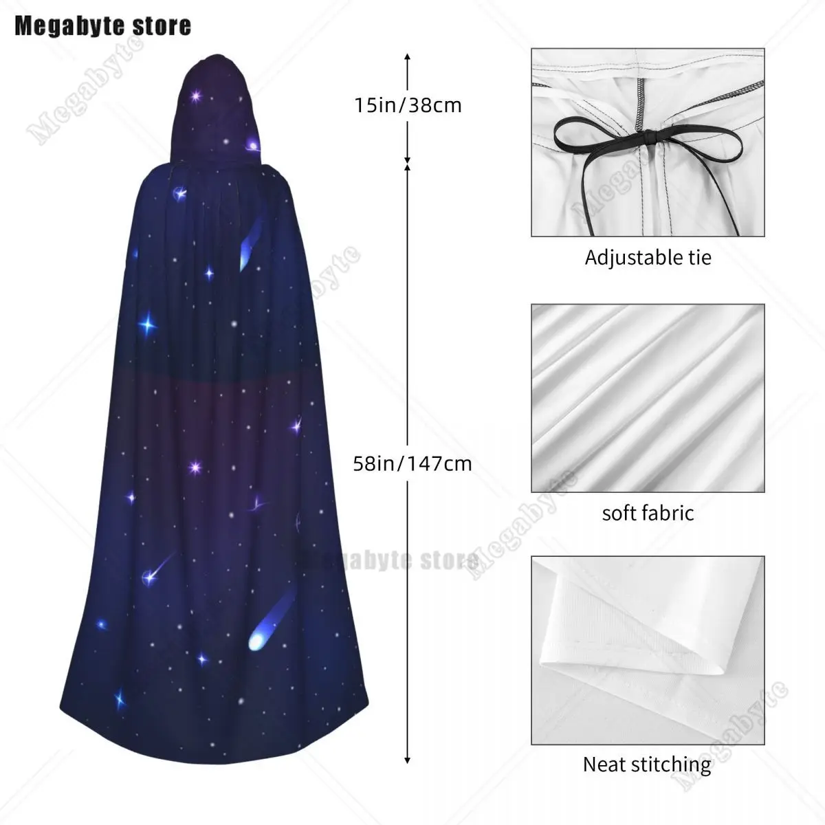 Ночное пространство небо со звездами метеор унисекс ведьма вечеринка