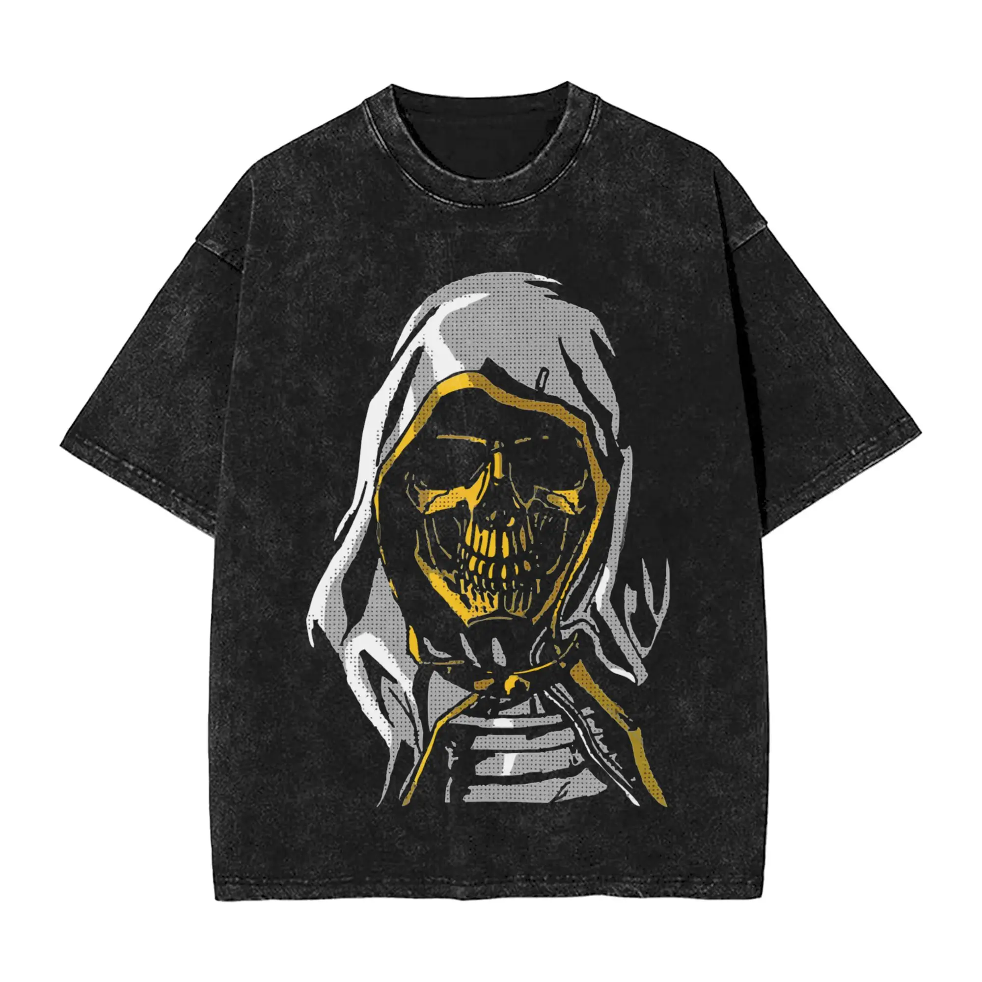 Фото Death Stranding Kojima Productions футболки с черепом хип-хоп мытые хлопковые уличные футболки мужские топы уличная футболка с принтом №1