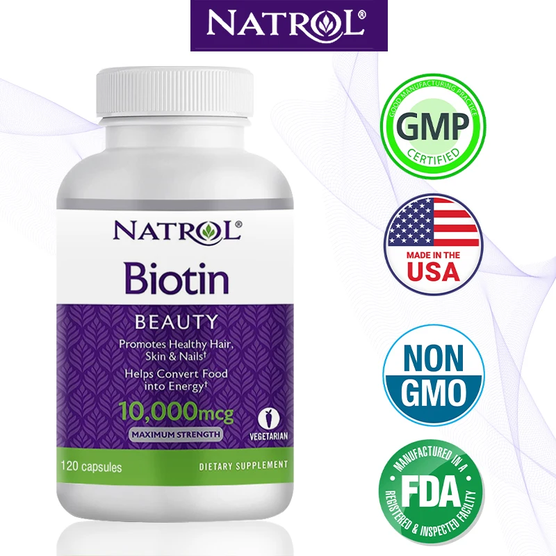 

Биотин таблетки красоты, способствует здоровым волосам, коже и ногтям, помогает поддерживать энергетический метаболизм и помогает преобра...