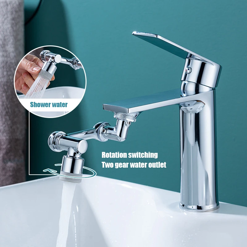 

Universal 1080° Rotation Faucet Aerator Splash Filter Kitchen Tap Extend Water Nozzle Faucet Adaptor 2 Modes Faucets Bubbler