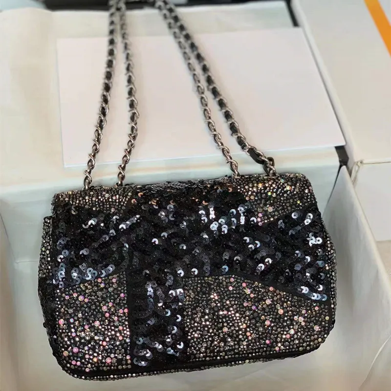 

2022 women New Chain bag 25Cm Woven Fashion Metal Chain Shoulder Bag