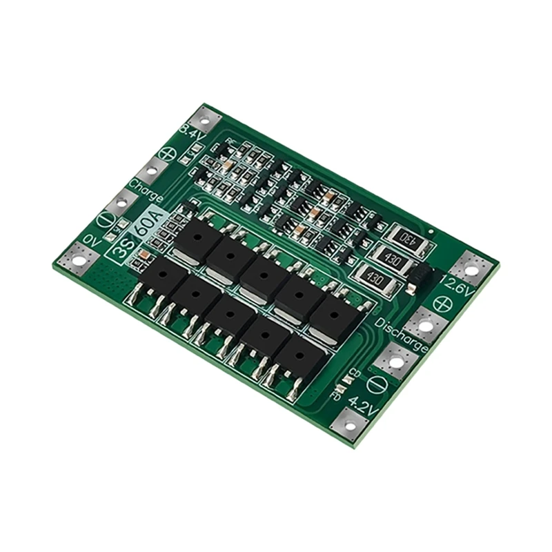 

5PCS 11.1V 12.6V 18650 Lithium Battery Protection Board With Balanced 60A Current
