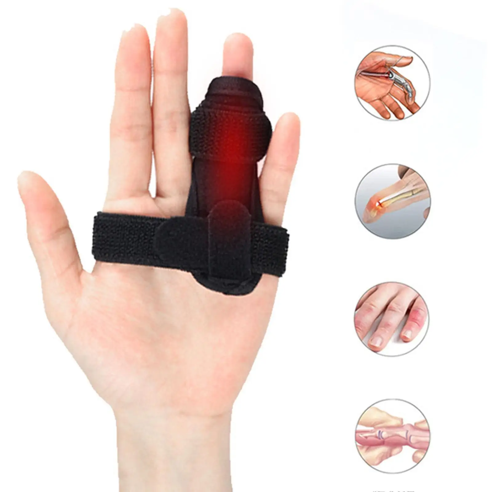 

Adjustable Finger Splint Braces Trigger Finger Support Fracture Fix Arthritis Pain Relief Hand Protector Finger Brace Support