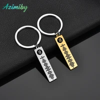 azimiby stainless steel custom code keychains gold color favorite song customized song spotify code music men women gifts music