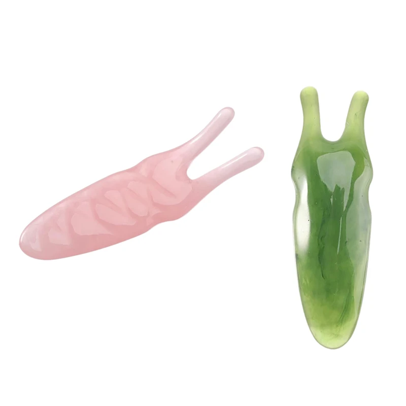 

2Pcs Natural Resin Beeswax Y-Shaped Fork Nose Massager Two-Pronged Nose Scraper V Face Thin Face Hand Massage Tool
