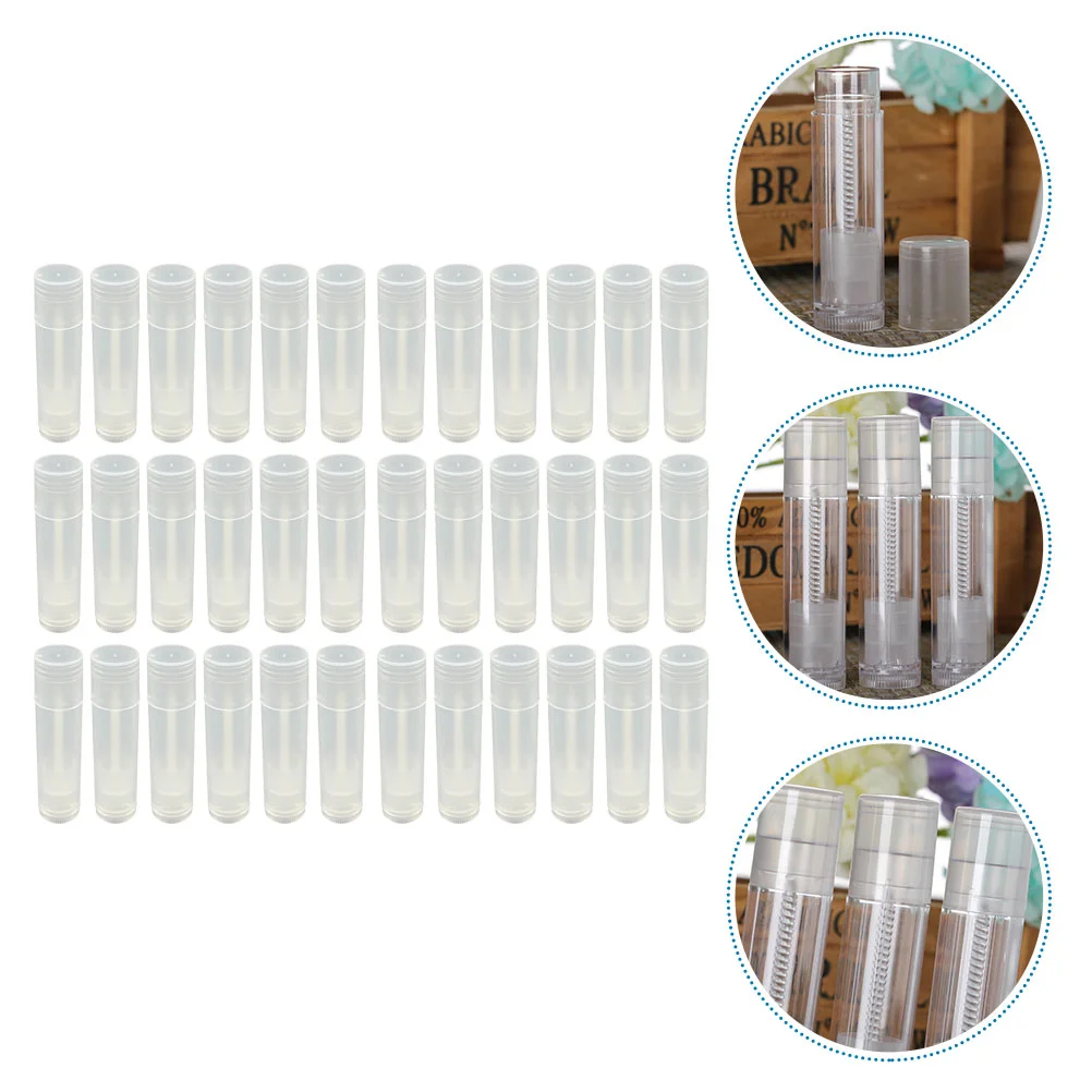 

Lip Tube Balm Tubes Gloss Empty Refillable Containers Lipstick Container Clear Wax Deodorant Vial Sample