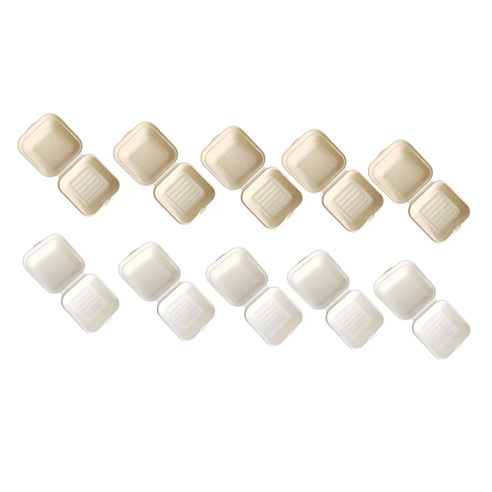 

20pcs Takeout Packing Disposable Home Paper Pulp Case Packing Box Food Container