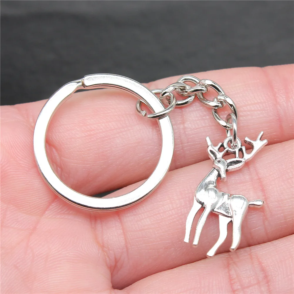 

Сувениры, подарок, мужской брелок, 2 цвета, 26x14 мм, брелок с подвеской в виде оленя, Прямая поставка