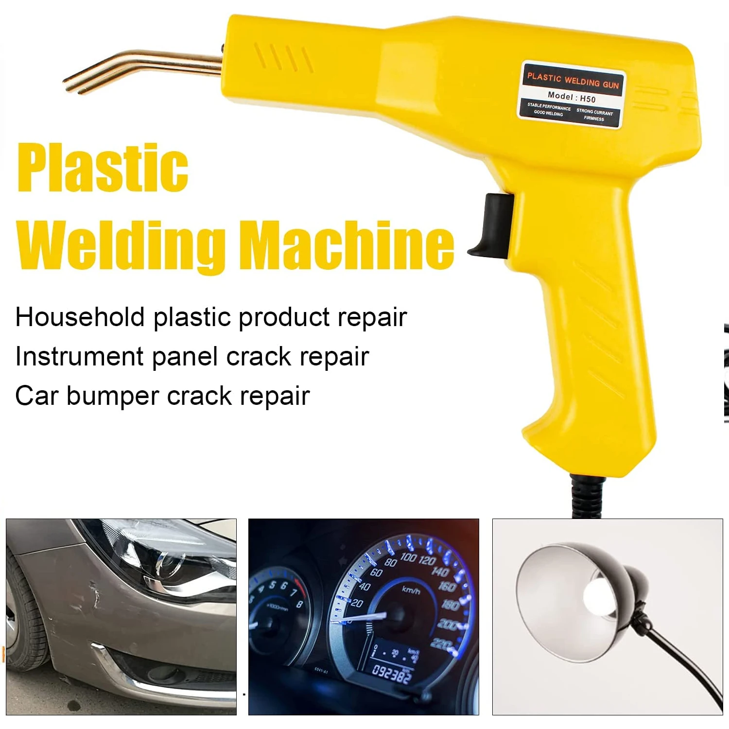 

50W Plastic Welder Gun Hot Stapler Plastic Welding Machine Bumper Soldering Iron Staples Bumper Repair Car Tools Kit