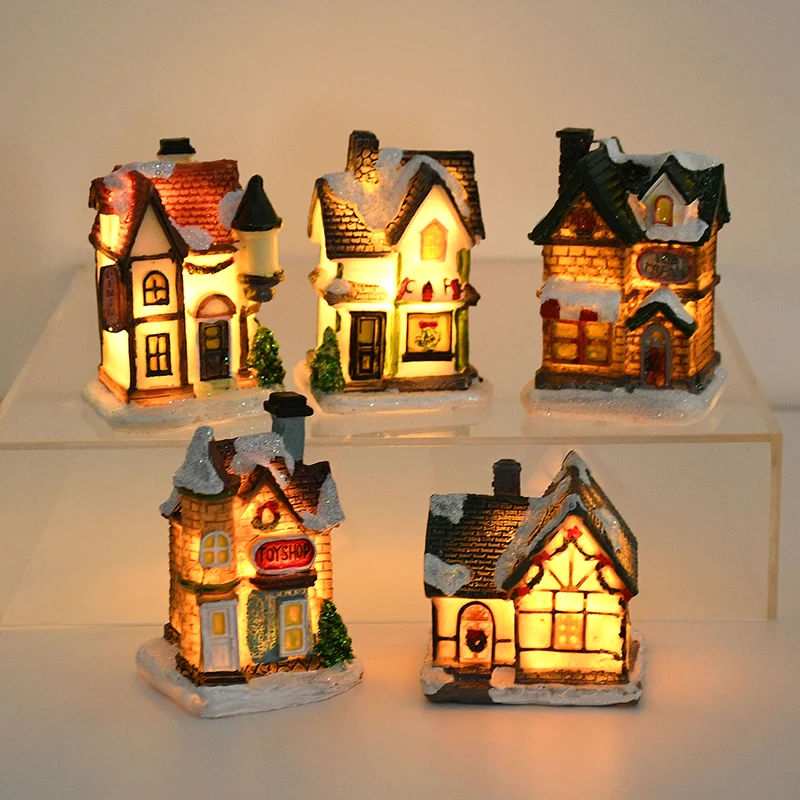 Рождественский светодиодный светильник миниатюрные украшения для дома