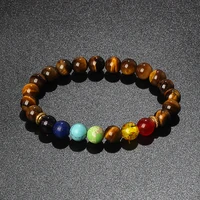 reiki 7 chakra bracelets men natural lava stone healing anxiety jewelry new mandala yoga meditation protect health bracelet gift