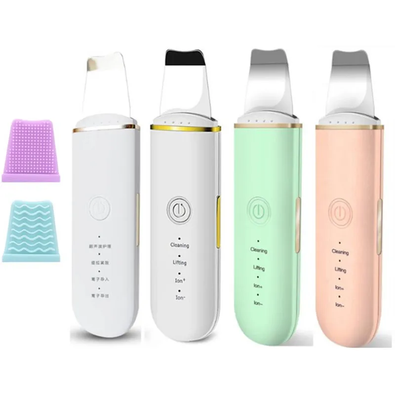 

Ultrasonic Skin Scrubber Vibration Face Spatula Blackhead Remover Facial Scrubber Shovel Clean Cavitation Peeling Face Lifting 2