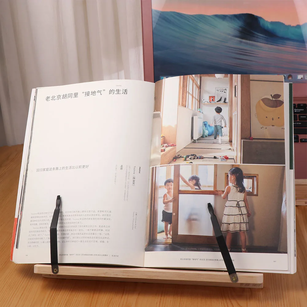 Подставка для книг, регулируемая деревянная подставка для книг, прочная, практичная, складная подставка для книг, портативный держатель для кулинарных книг, для дома и спальни. (art.: 3920dd0814e05) - 3920dd0814e05