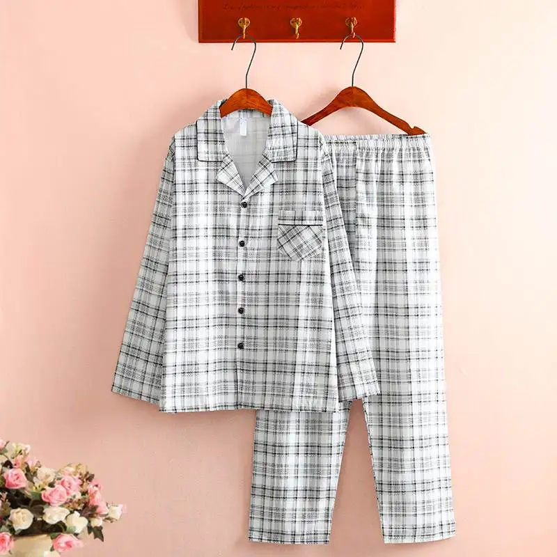 Модные мужские пижамы из 00% чистого хлопка весна-лето тонкий комплект домашней