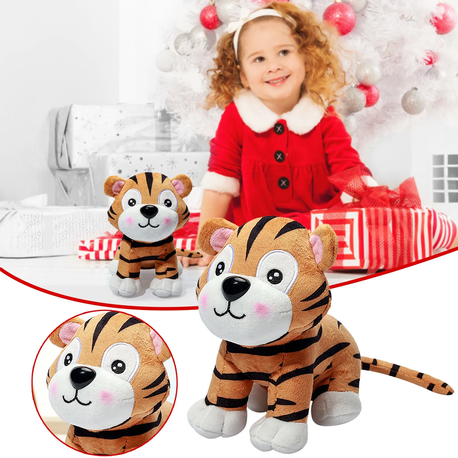 

Подушка летучая мышь Тигры украшения маленькая игрушка Набивная игрушка h в 6,5 день рождения атласные Наволочки стандартный набор из 2 застежек на молнии