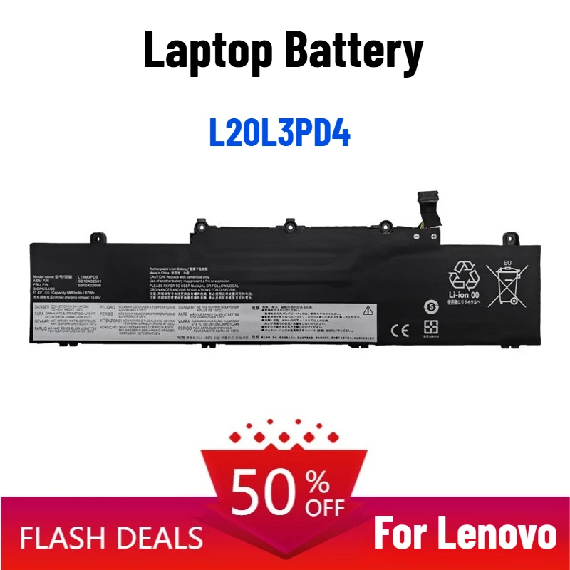 Фото Аккумулятор для ноутбуков Lenovo ThinkPad E14 E15 Gen 2/3/4 TP00116C/E L19m3pd5 L20L3PD4 №1