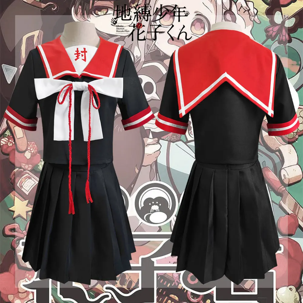 

Anime Halloween Carnival Party Sailor Suit Toilet Bound Hanako Kun Cosplay Costume Women Girls Yugi Amane Cosplay JK Uniform