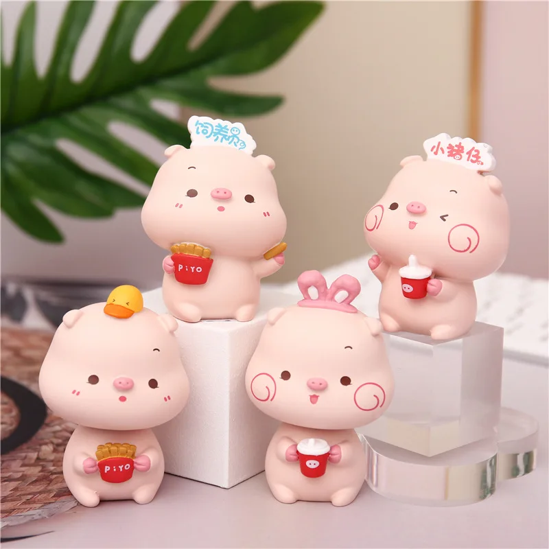 

Pink Car Interior Decoration Cute Piggy Resin Decoration Ornaments New Piggy Car Accessories