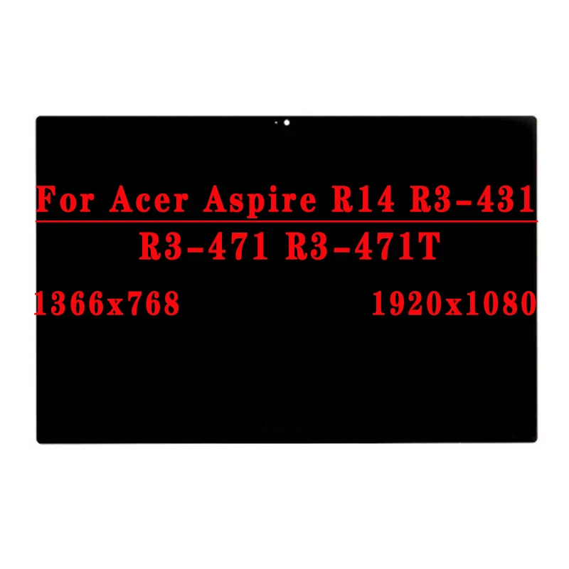 

14.0 inch 1366x768 TN HD 30 PINS EDP 60hz LCD Screen Touch Assembly For Acer Aspire R14 R3-471 R3-471T R3-431 Touch Assembly