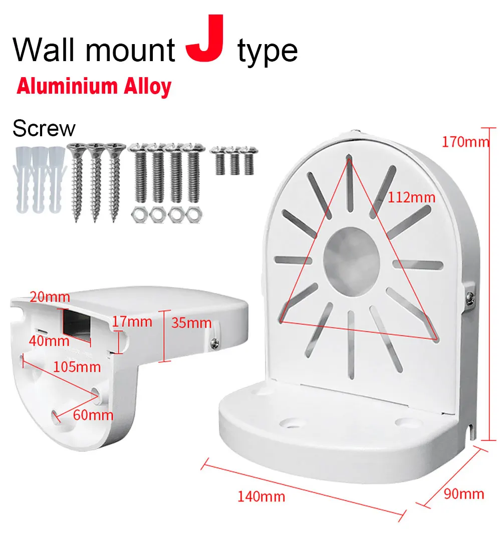 Metal Indoor Wall Mount Stand for 2.5inch Video Surveillance CCTV Security Mini Dome 4K POE PTZ IP Camera Side Bracket