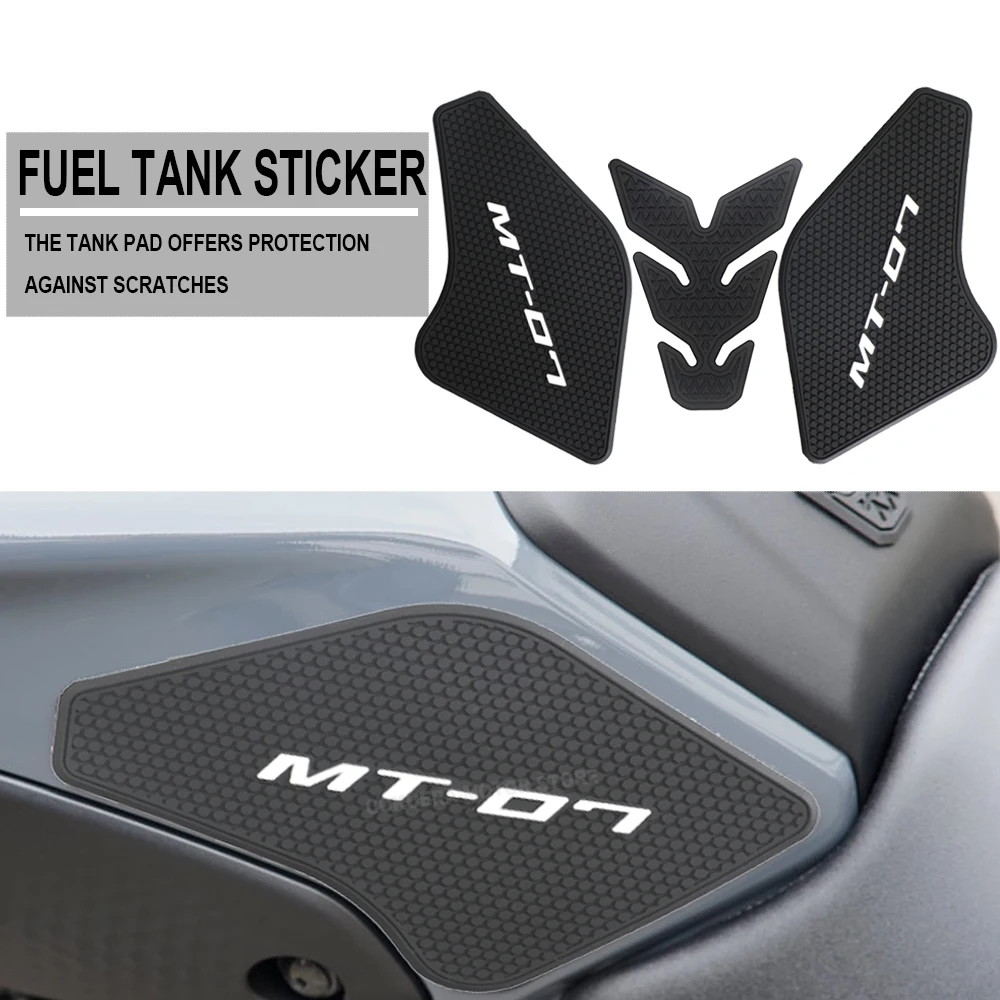 

For Yamaha MT07 MT-07 2021 Motorcycle Side Fuel Tank pad Protector Stickers Traction Pad Side Gas Knee Grip Protector