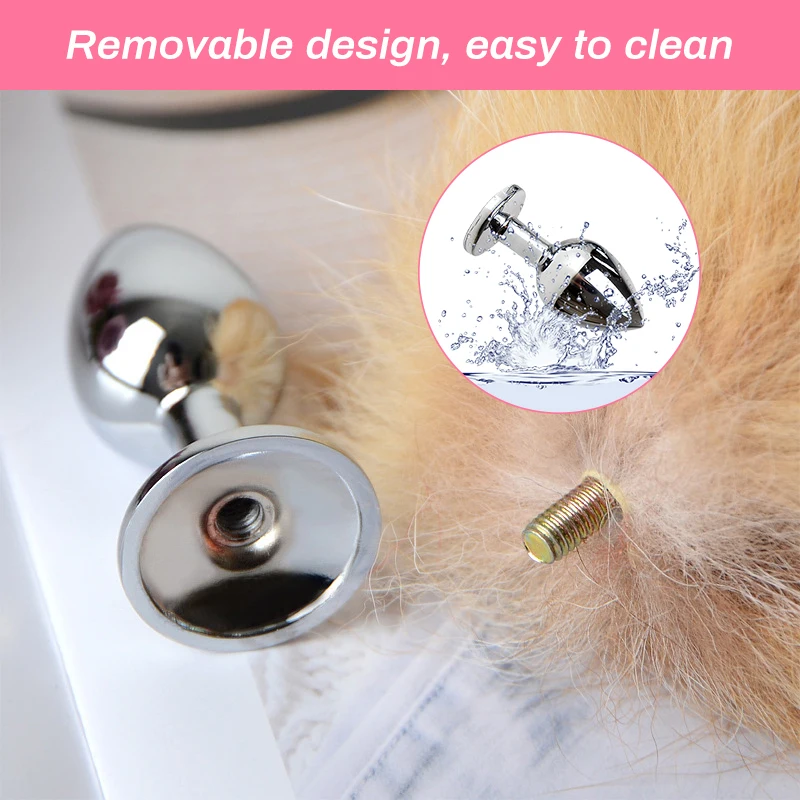 Анальная пробка с лисьим хвостом для ролевых игр секс-игрушки Металлические