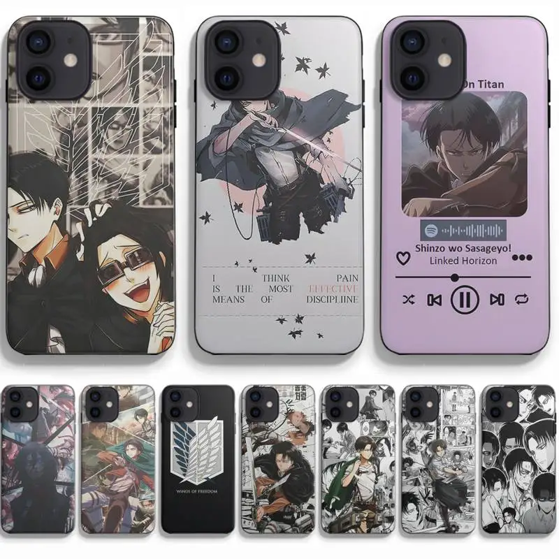 

Anime Attack On Titan Phone Case Shockproof Case Soft For Iphone 6 6s 7 8 Plus Xr X Xs 11 12 13 Mini Pro Max Black Silicone Case