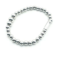 hot fashion strand bead chain bracelet men women handmade simple 6mm bead bracelet uno jewelry gift
