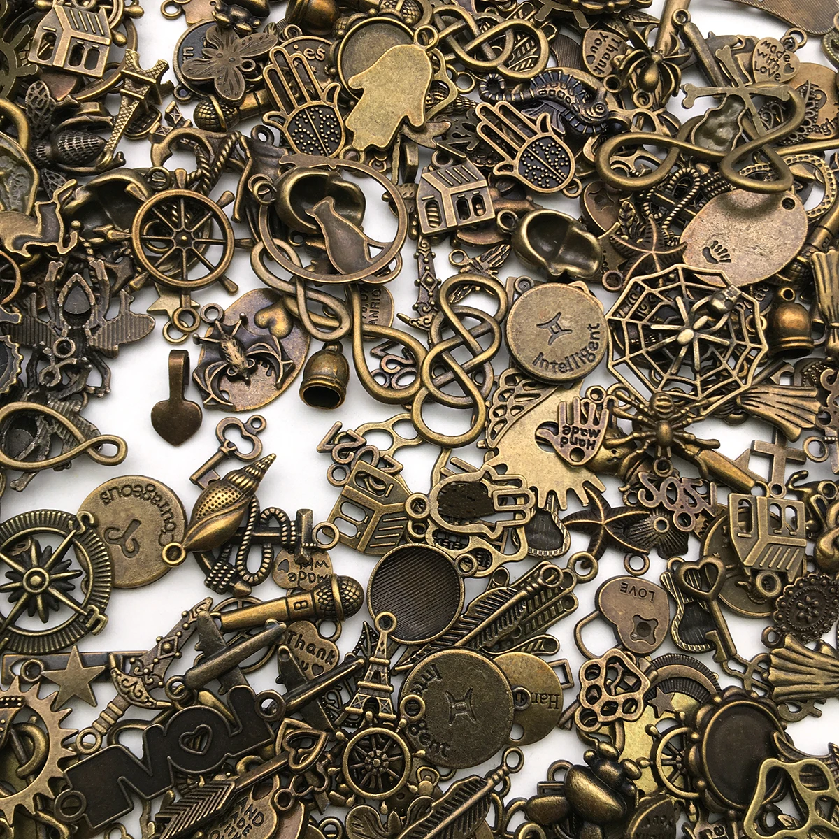 Шармы Yupla античный бронзовый сплав 20/30/50 шт
