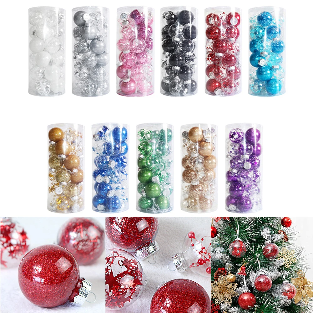 24 шт. Рождественский шар Рождественские елки Украшения Большие шары Подвески для