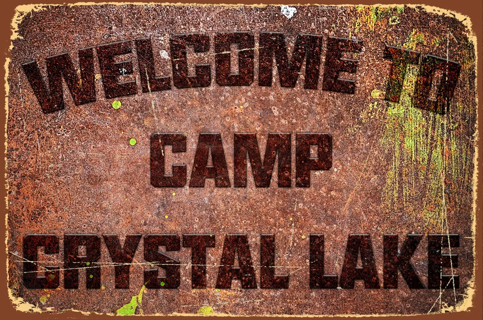 

Funny Camping Signs Friday The 13th Metal Sign Welcome To Camp Crystal Lake Tin Sign Outdoor Party Vintage Coffee Bar Room