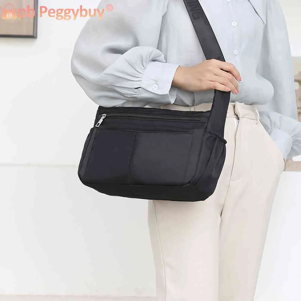 

Сумка через плечо с несколькими карманами, однотонная Сумка-слинг через плечо, винтажная модная большая для путешествий, Повседневная сумк...