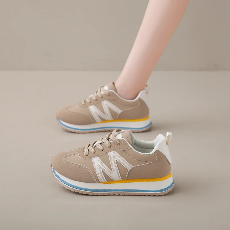 Кроссовки CRLAYDK хлеб для женщин обувь на платформе с буквенным принтом со