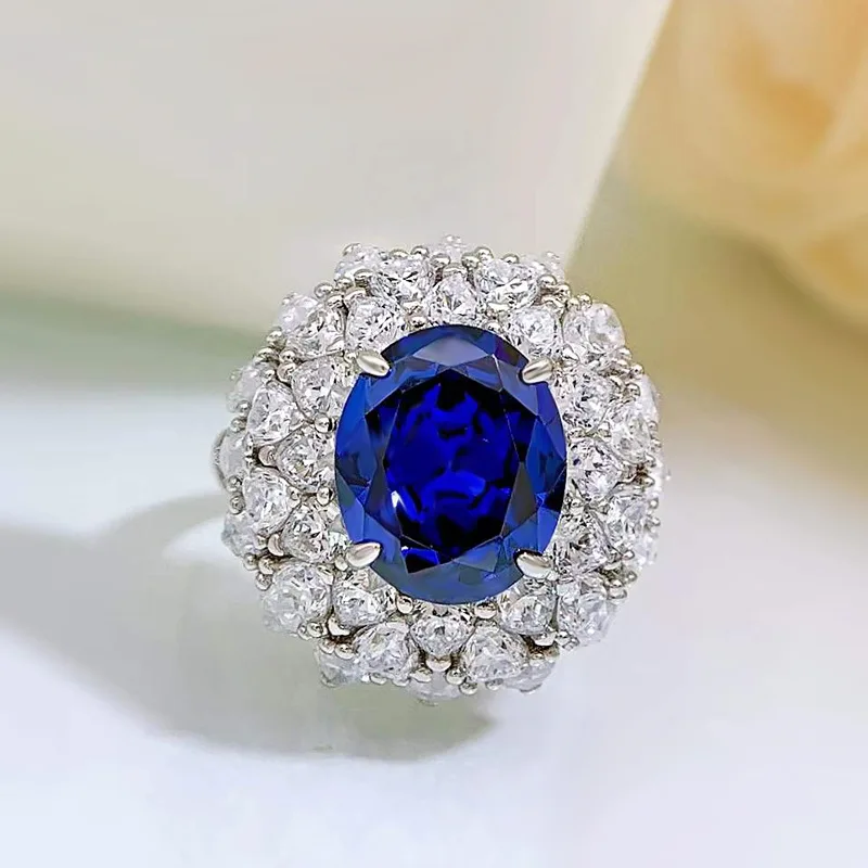 

Новинка 2022, кольцо из серебра 925 пробы с высокоуглеродистым бриллиантом в 5 карат, Женское кольцо с имитацией крови голубей и красным камнем ...