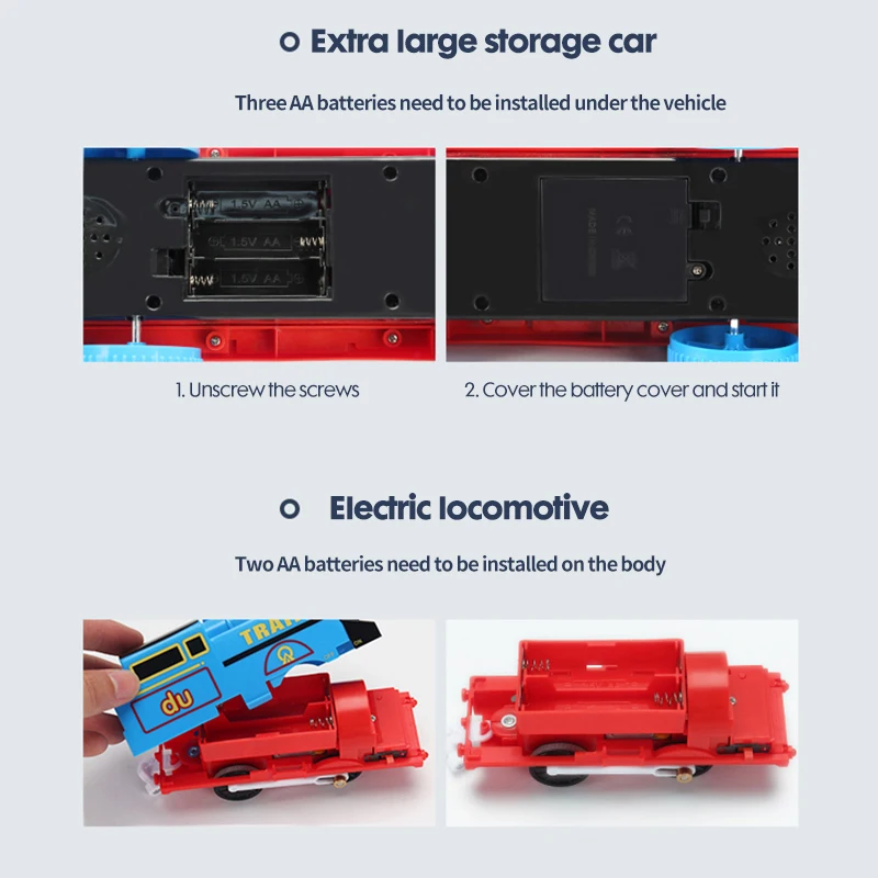 Электрический поезд Thomas большой размер магнитный маленький с дорожными фонарями