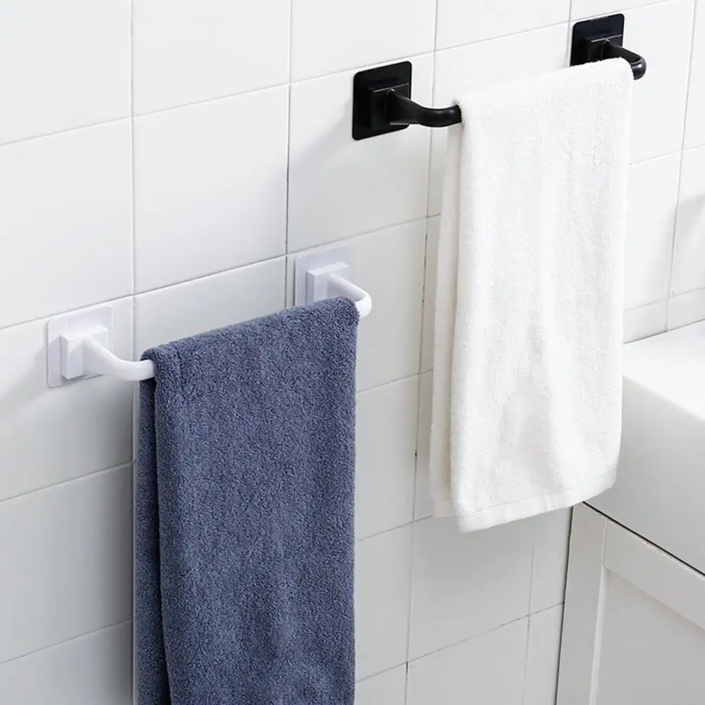 

Towel Rack Wall Mounted Space Saver PP Simple Appearance Towel Storage Holder for Dorm